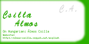 csilla almos business card